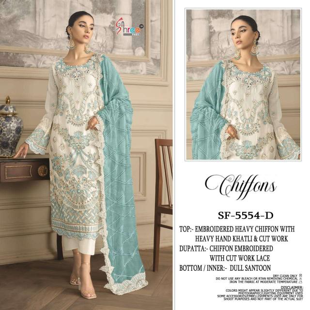 Shree Fabs 5554 catalog pakistani replica suits wholesale surat