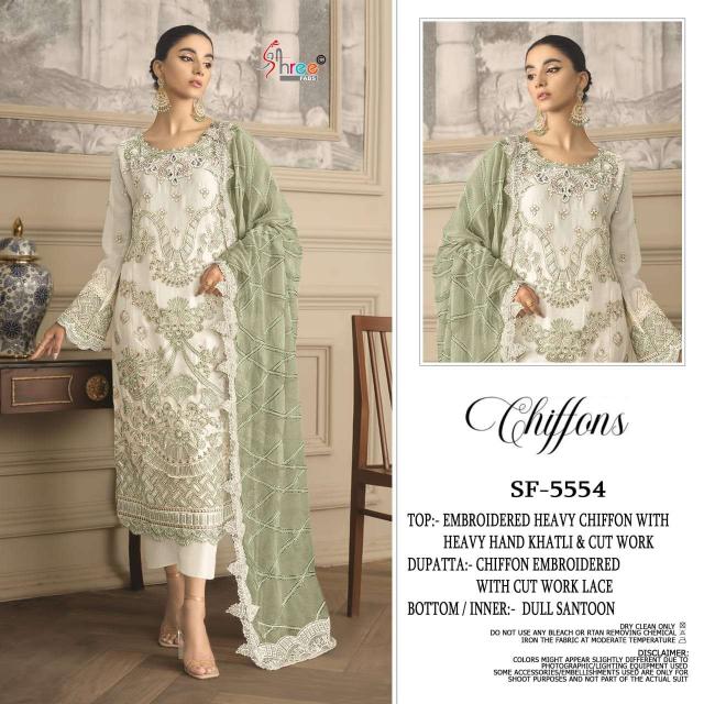 Shree Fabs 5554 catalog pakistani replica suits wholesale surat