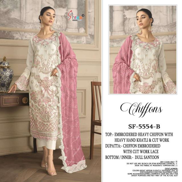 Shree Fabs 5554 catalog pakistani replica suits wholesale surat