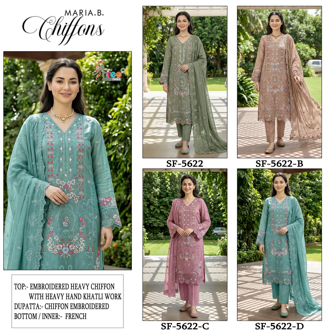 Shree Fabs 5622 catalog unstitched pakistani suits wholesale