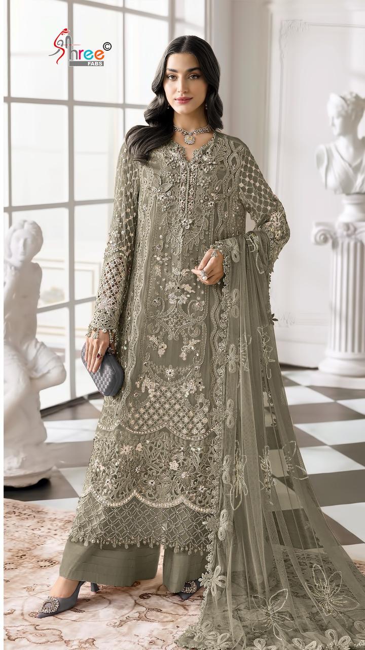 Shree Fabs 5664 catalog akbar aslam pakistani suit wholesalers