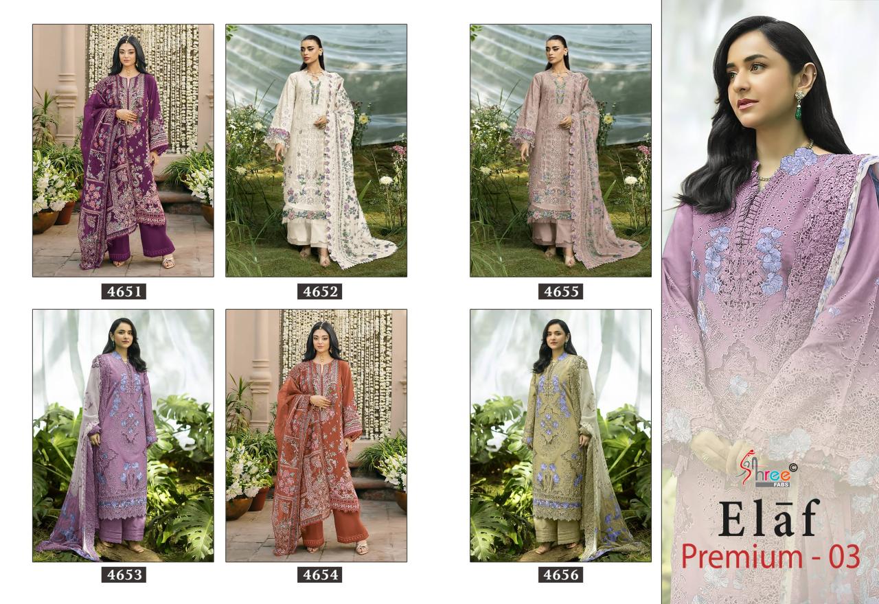 Shree Fabs Elaf Premium Vol 3 catalog Chiffon Dupatta pakistani suits wholesale