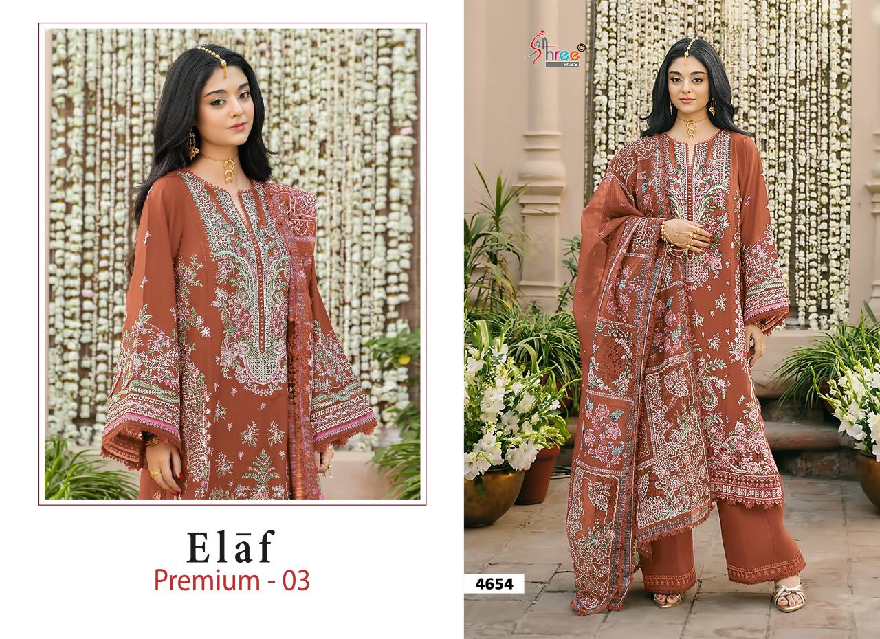 Shree Fabs Elaf Premium Vol 3 catalog Chiffon Dupatta pakistani suits wholesale