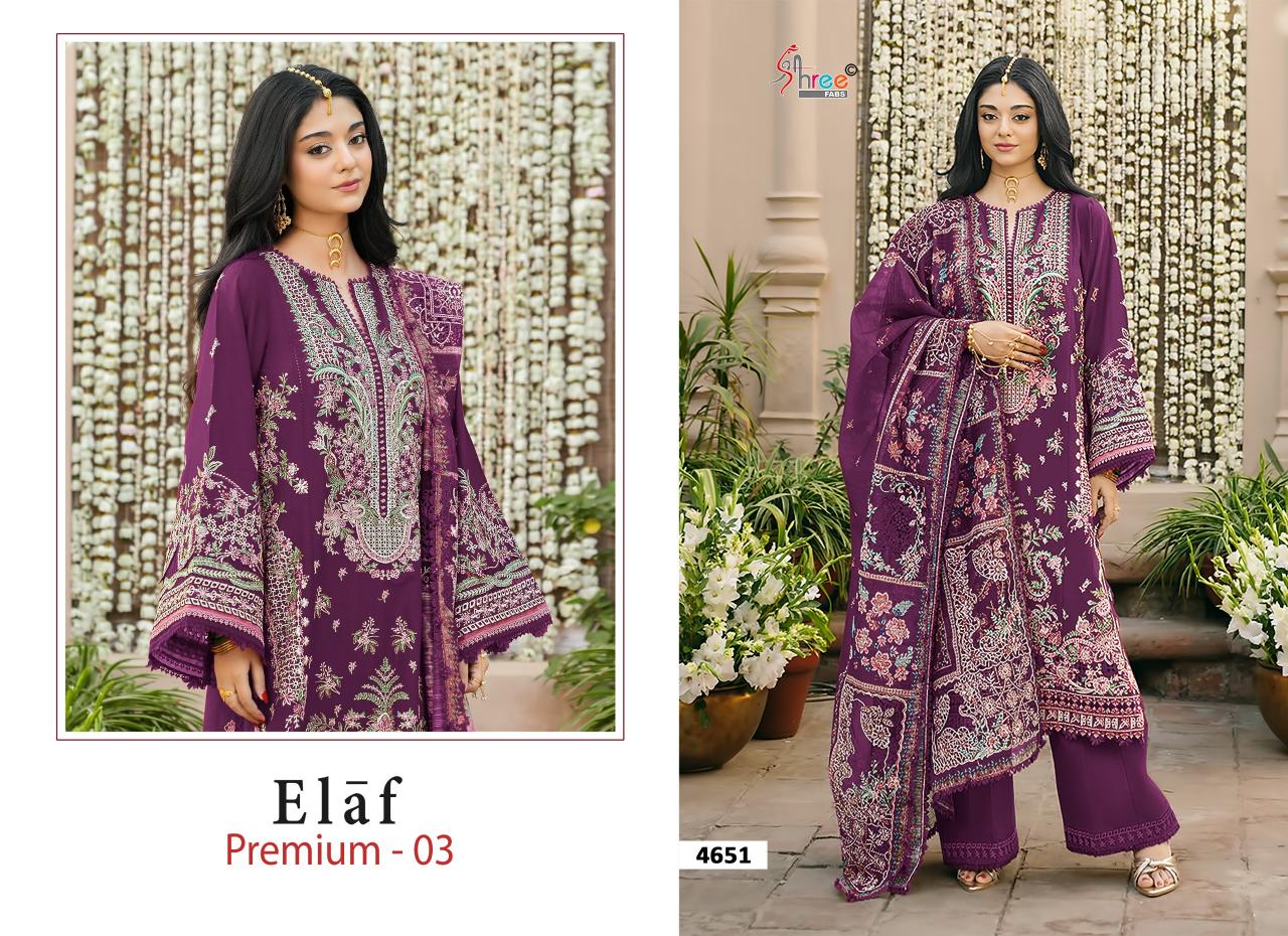 Shree Fabs Elaf Premium Vol 3 catalog Chiffon Dupatta pakistani suits wholesale