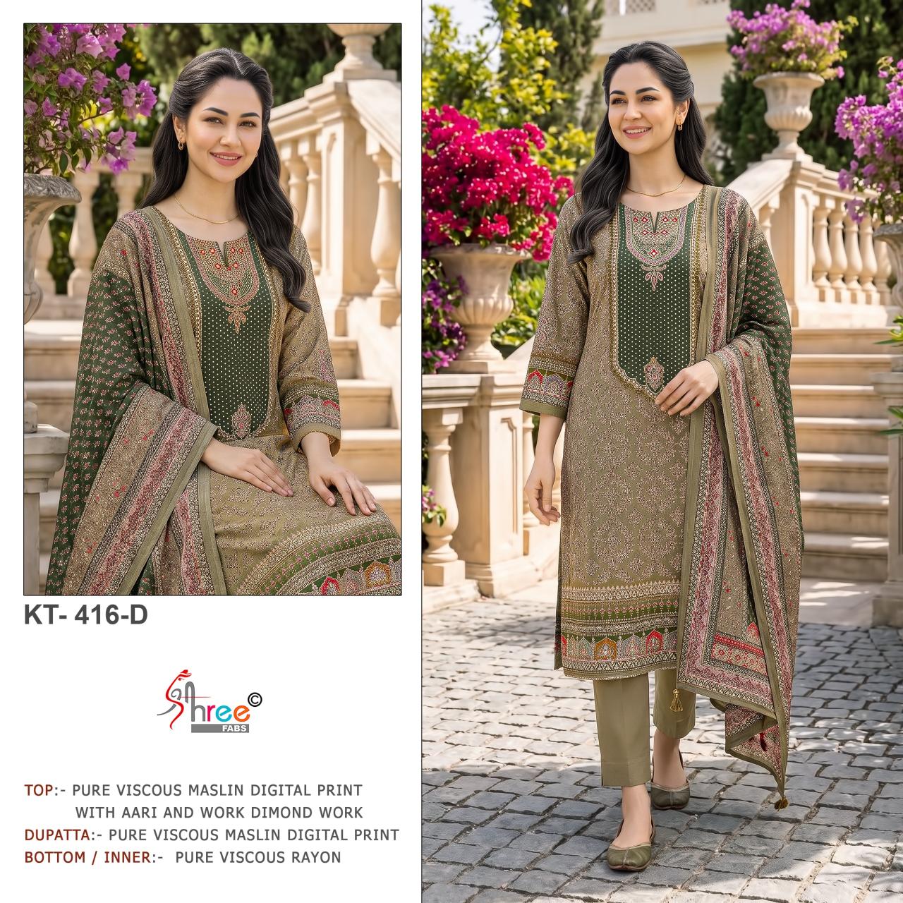 Shree Fabs KT 416 catalog pakistani suits wholesalers in mumbai