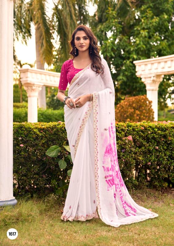 Stavan Jeyu catalog pure chiffon sarees wholesale