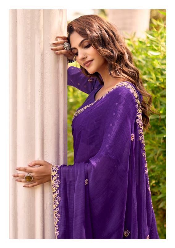 Stavan Jeyu catalog pure chiffon sarees wholesale
