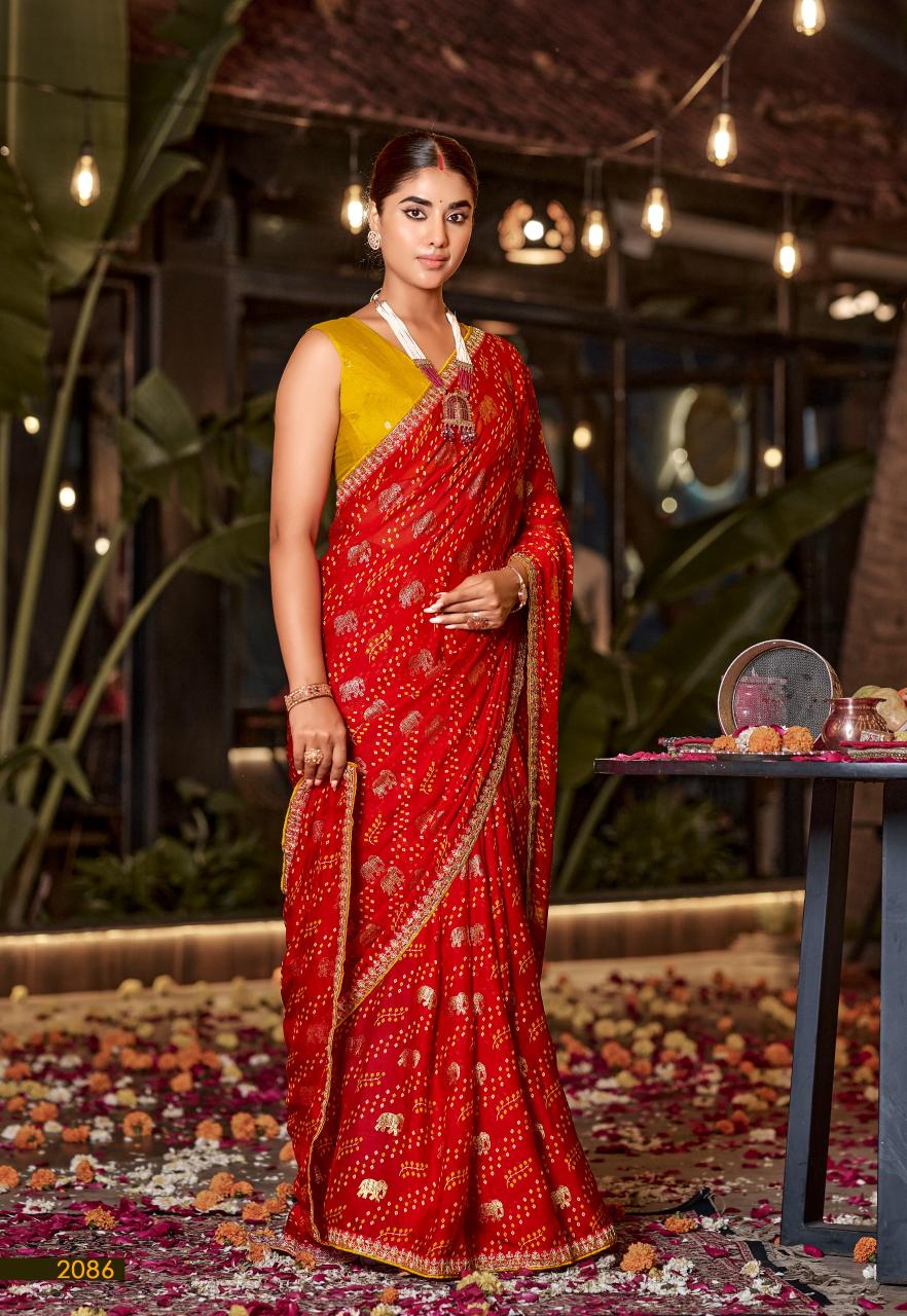Stavan Suhagan catalog embroidery saree wholesale