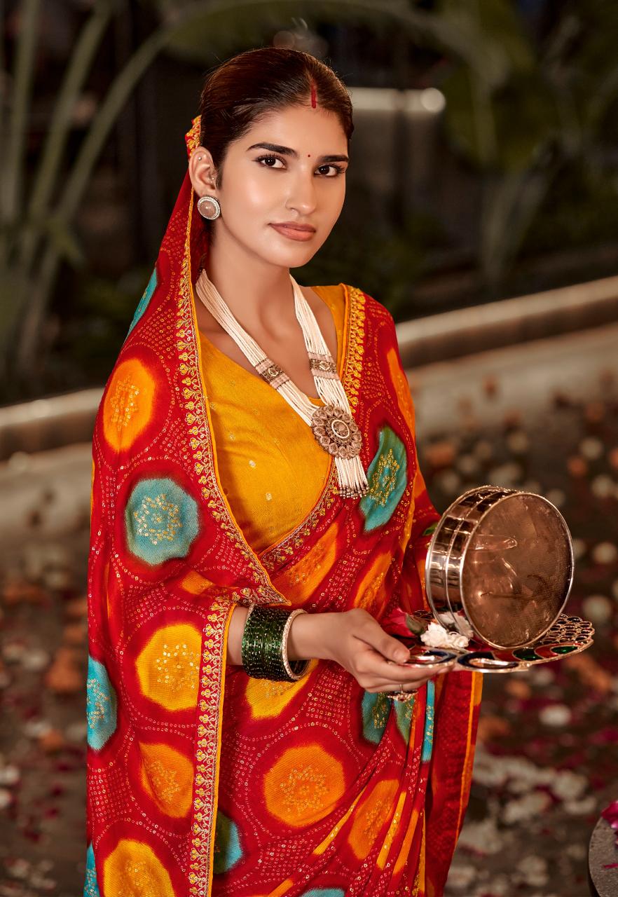 Stavan Suhagan catalog embroidery saree wholesale