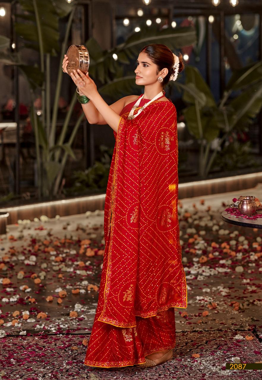 Stavan Suhagan catalog embroidery saree wholesale