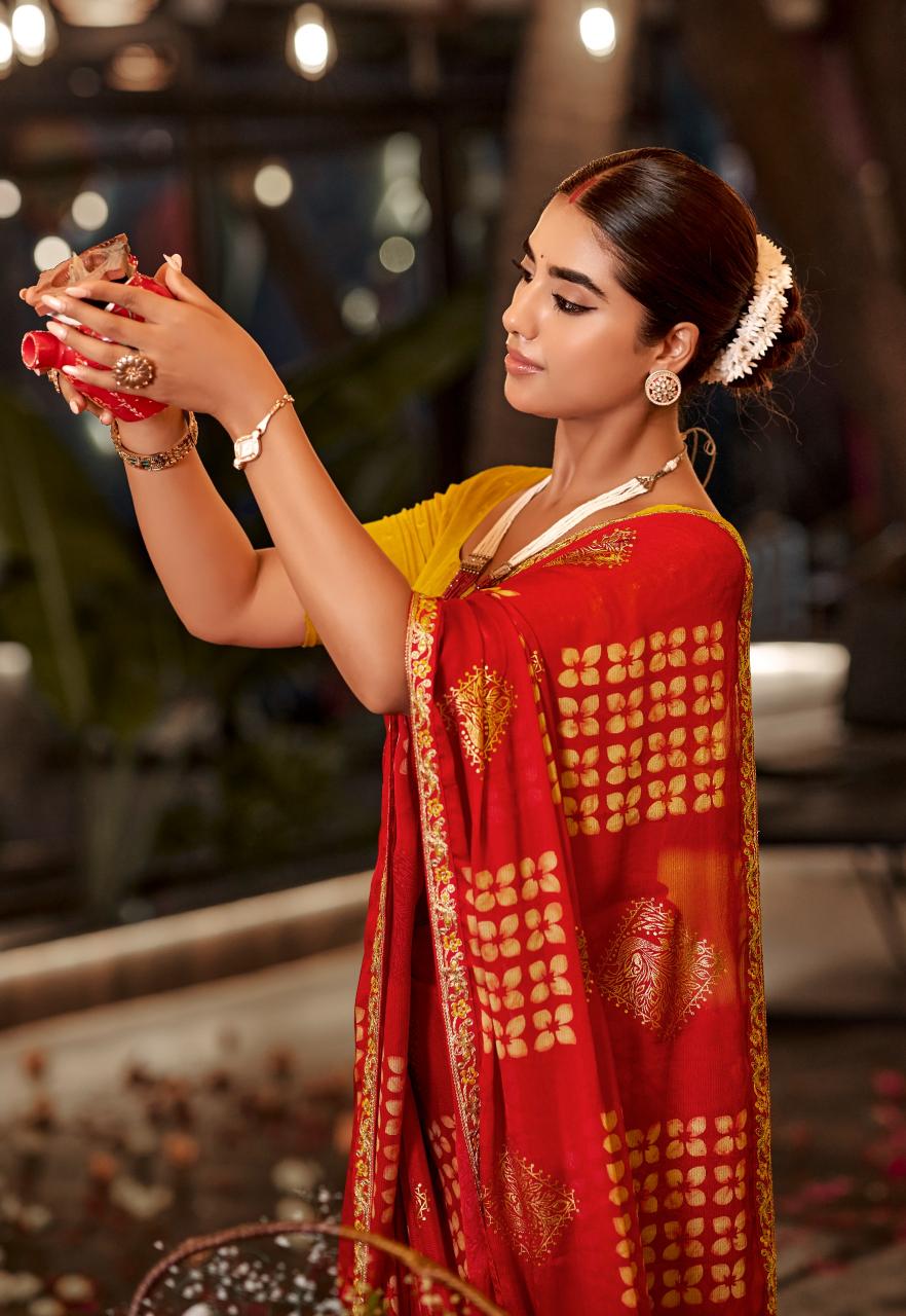 Stavan Suhagan catalog embroidery saree wholesale