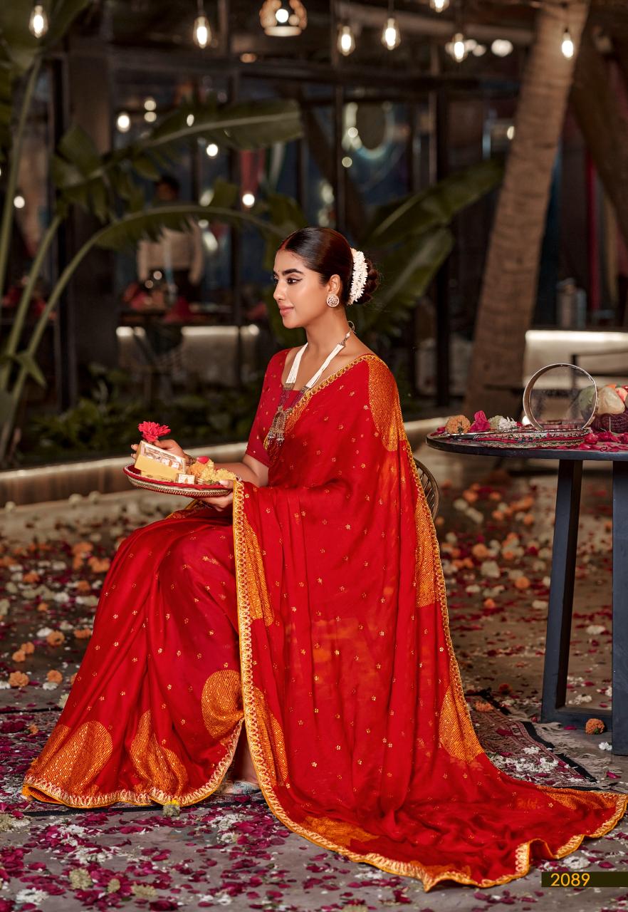 Stavan Suhagan catalog embroidery saree wholesale
