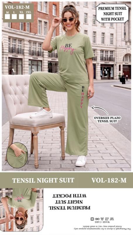 Summer Special Cord Set Vol JC 182 M catalog Plain Night Suits Full Plazo & Over Size T Shirt