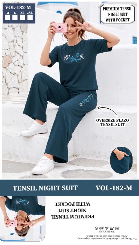 Summer Special Cord Set Vol JC 182 M catalog Plain Night Suits Full Plazo & Over Size T Shirt