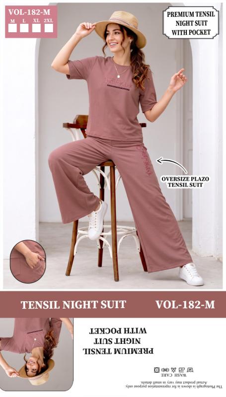 Summer Special Cord Set Vol JC 182 M catalog Plain Night Suits Full Plazo & Over Size T Shirt