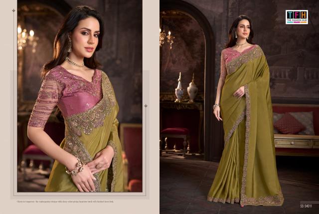 Tfh Silver Screen 24 catalog designer saree wholesale market in surat