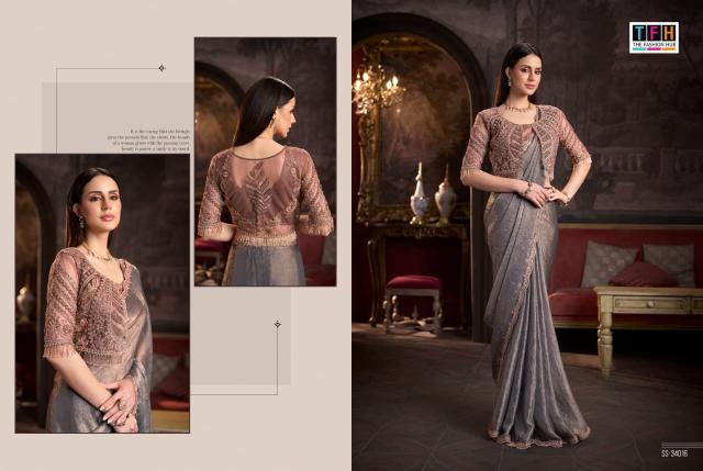 Tfh Silver Screen 24 catalog designer saree wholesale market in surat