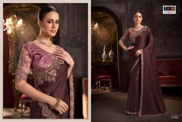 Tfh Silver Screen 24 catalog designer saree wholesale market in surat