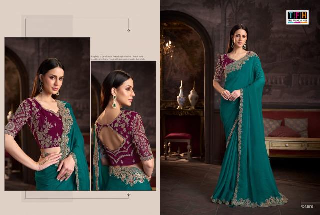 Tfh Silver Screen 24 catalog designer saree wholesale market in surat
