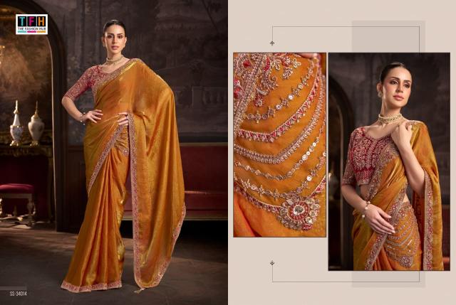 Tfh Silver Screen 24 catalog designer saree wholesale market in surat