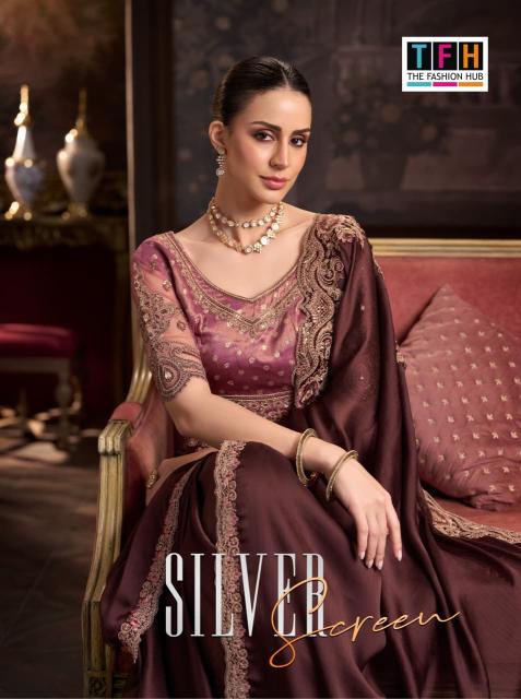 Tfh Silver Screen 24 catalog designer saree wholesale market in surat