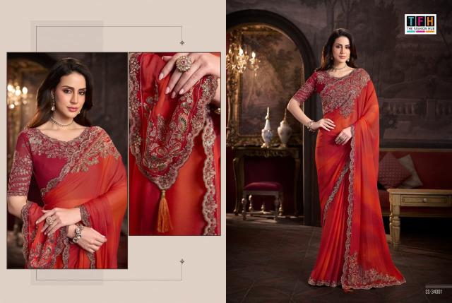 Tfh Silver Screen 24 catalog designer saree wholesale market in surat