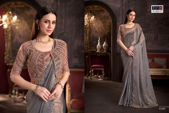 Tfh Silver Screen 24 catalog designer saree wholesale market in surat
