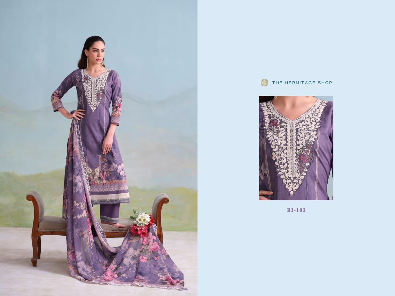 The Hermitage Shop Binsaeed Originals catalog unstitched salwar kameez wholesalers kolkata