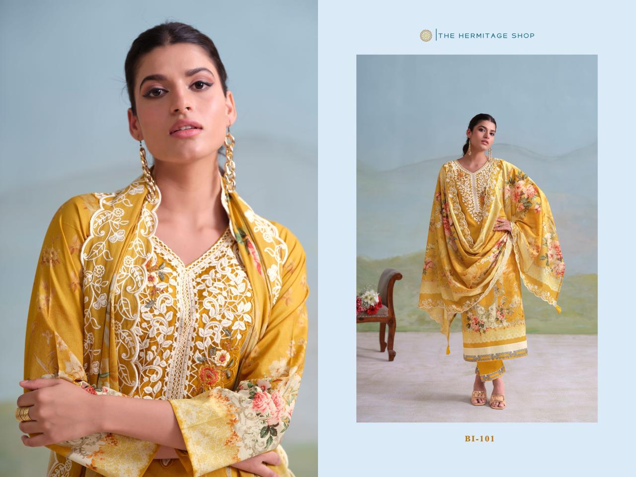 The Hermitage Shop Binsaeed Originals catalog unstitched salwar kameez wholesalers kolkata