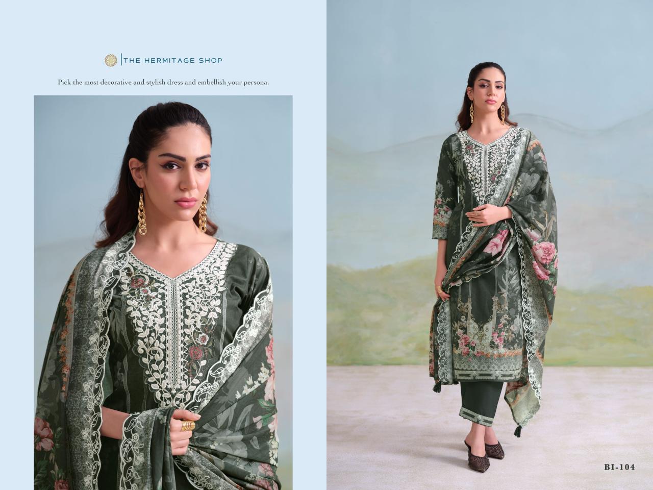 The Hermitage Shop Binsaeed Originals catalog unstitched salwar kameez wholesalers kolkata