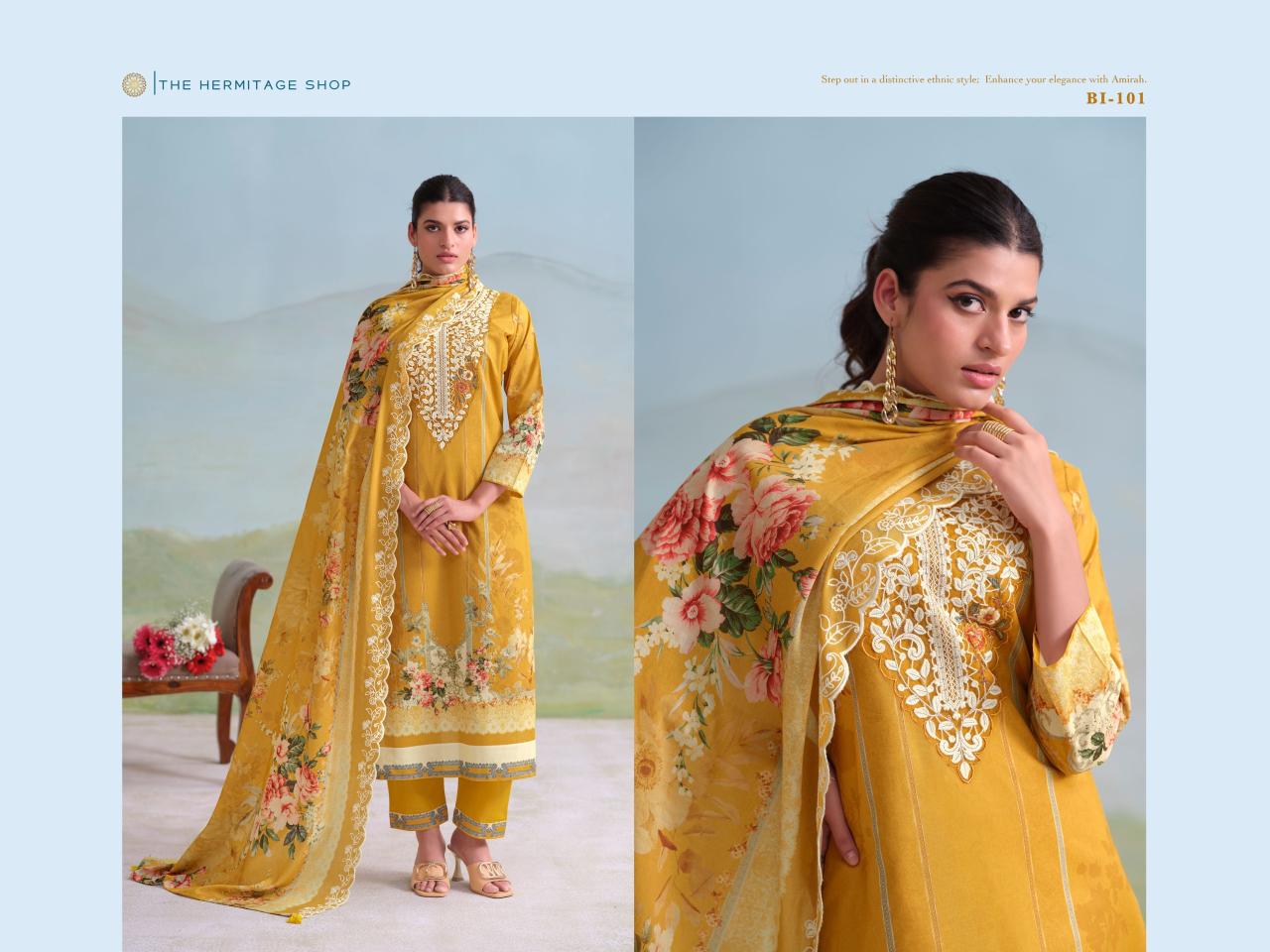 The Hermitage Shop Binsaeed Originals catalog unstitched salwar kameez wholesalers kolkata