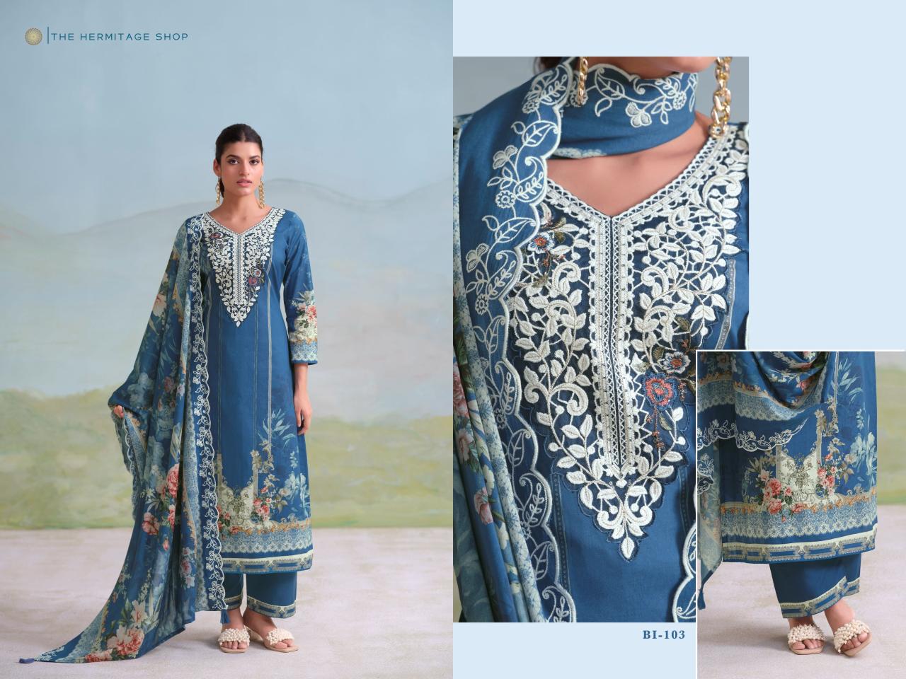 The Hermitage Shop Binsaeed Originals catalog unstitched salwar kameez wholesalers kolkata