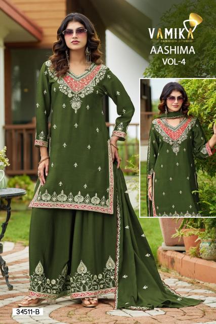 Vamika Ashima Vol 4 (D.NO.34511A to 34511D) catalog bapu market wholesale kurti market jaipur