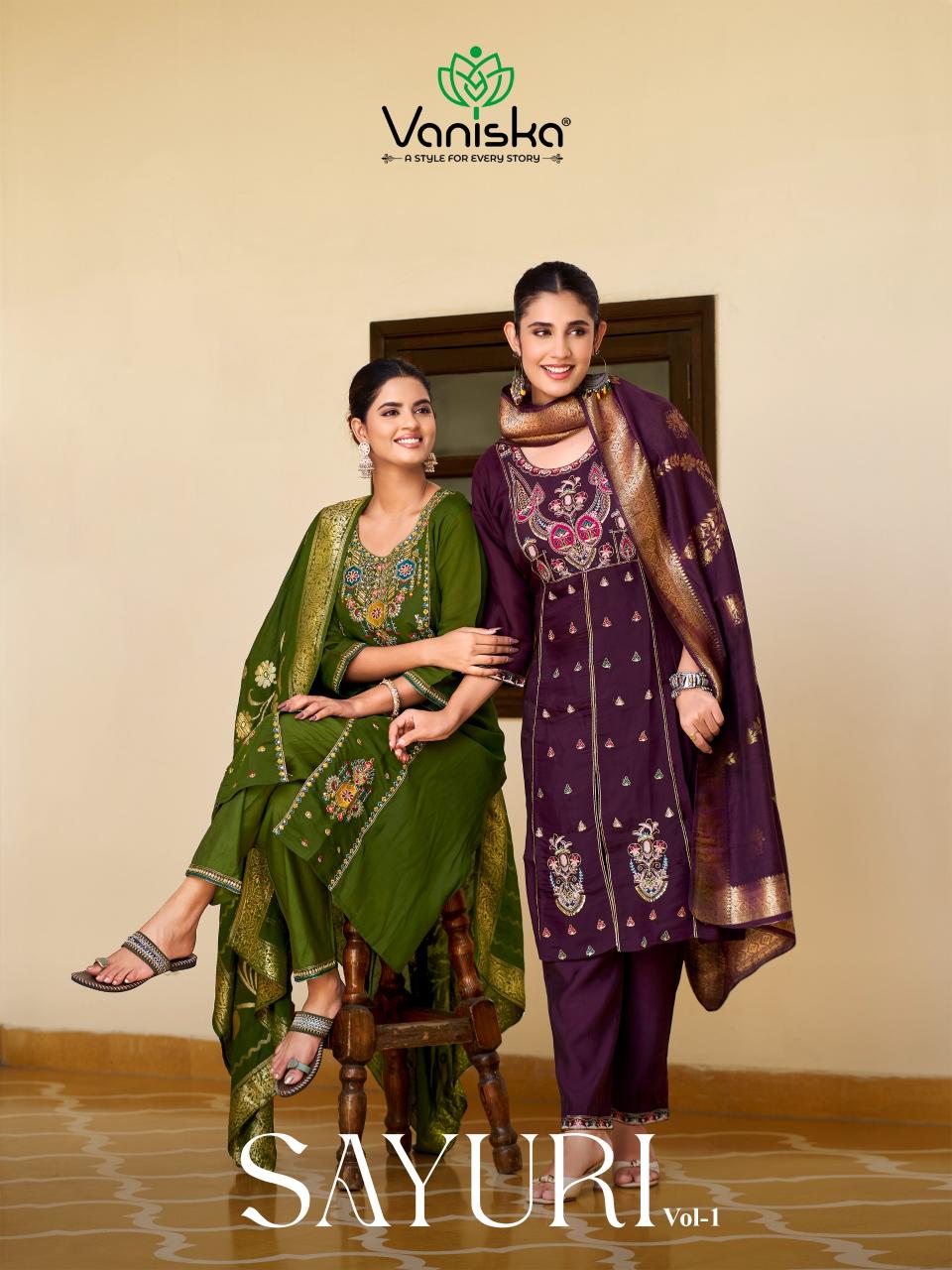 Vaniska Sayuri Vol 1 catalog wholesale designer kurtis in hyderabad