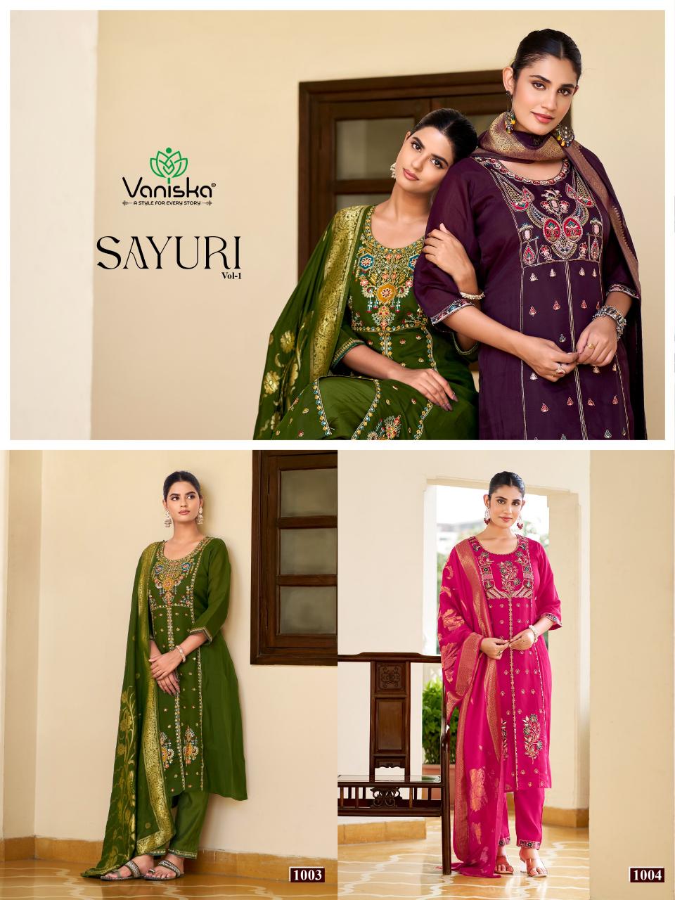 Vaniska Sayuri Vol 1 catalog wholesale designer kurtis in hyderabad