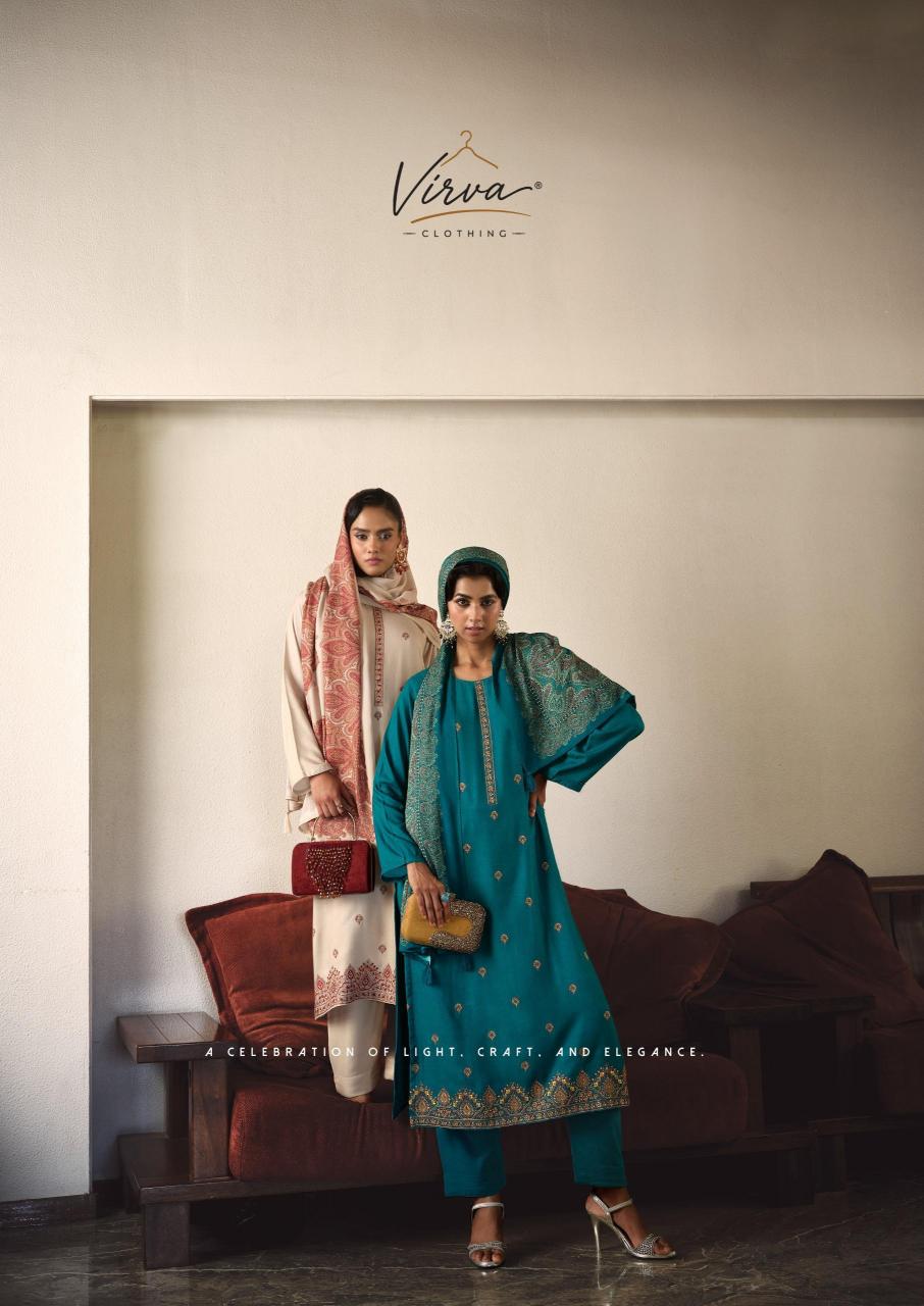 Virva Mah E Noor catalog wholesale unstitched salwar kameez suppliers