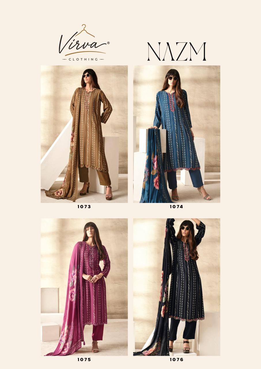 Virva Nazm catalog ikat dress materials wholesale