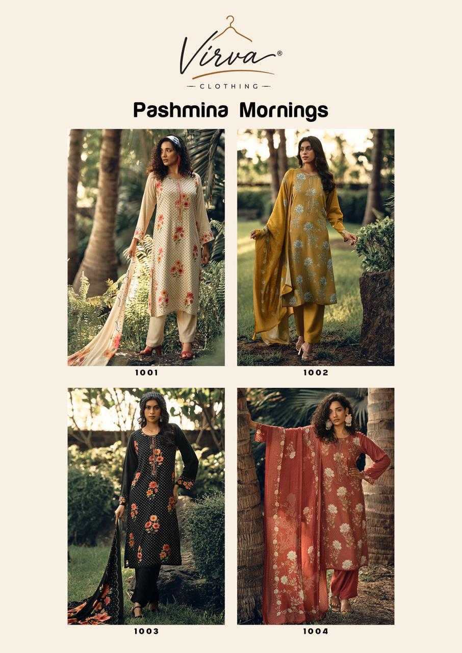 Virva Pashmina Mornings catalog dress materials wholesale near me
