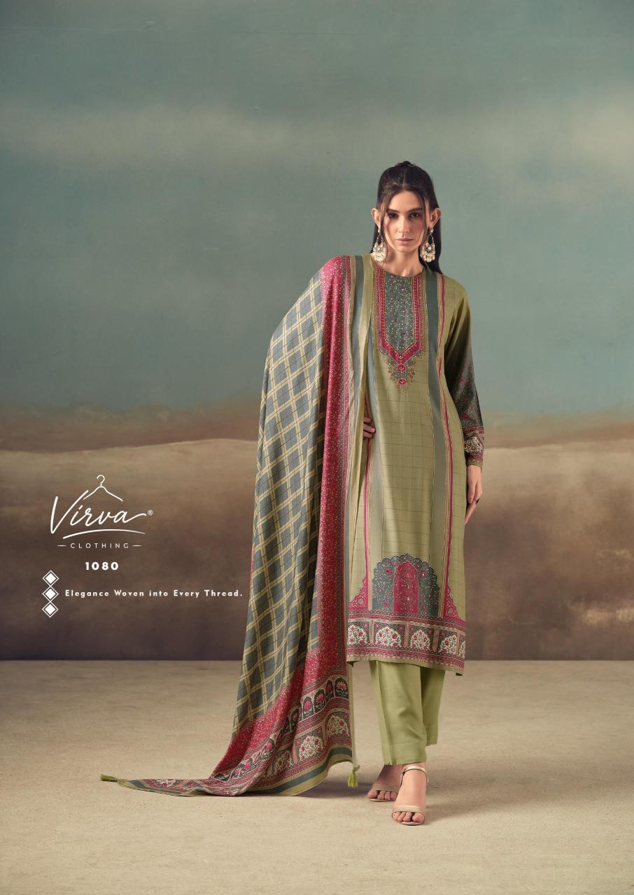 Virva Saaz catalog designer dress materials wholesale