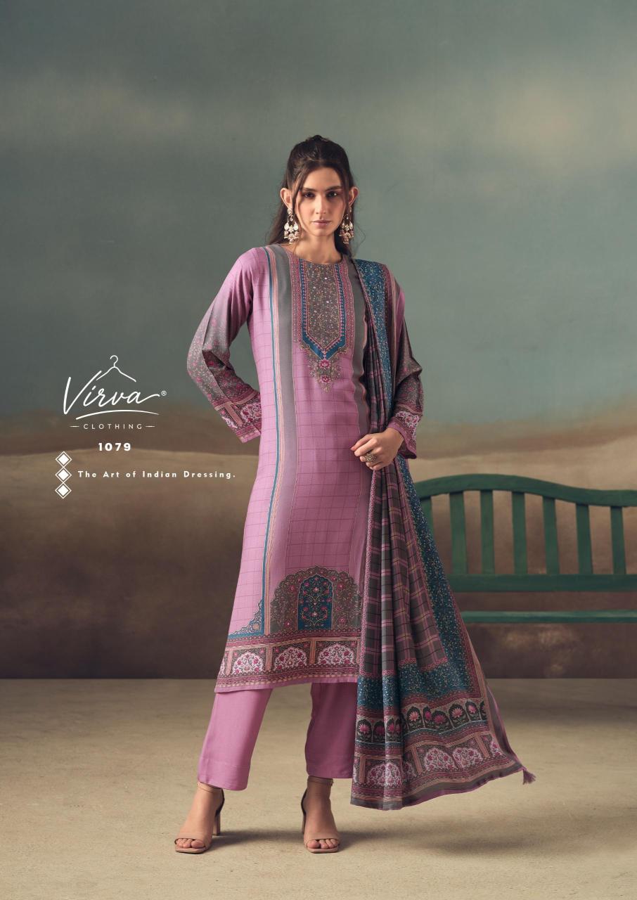 Virva Saaz catalog designer dress materials wholesale