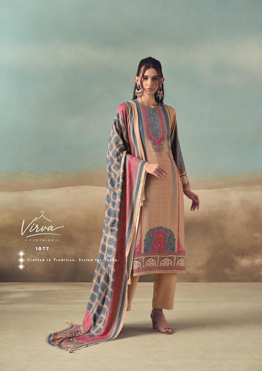 Virva Saaz catalog designer dress materials wholesale