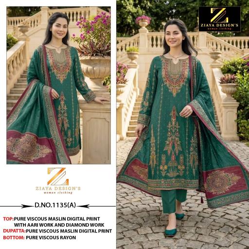 Ziaya 1135 catalog online pakistani suits wholesale
