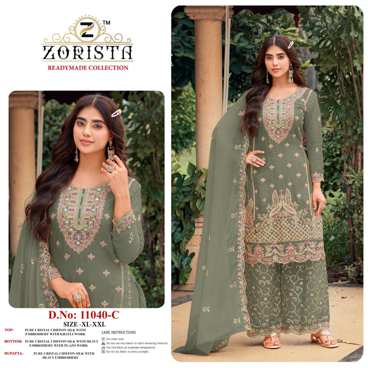 Zorista 11040 catalog wholesale pakistani designer suits in delhi