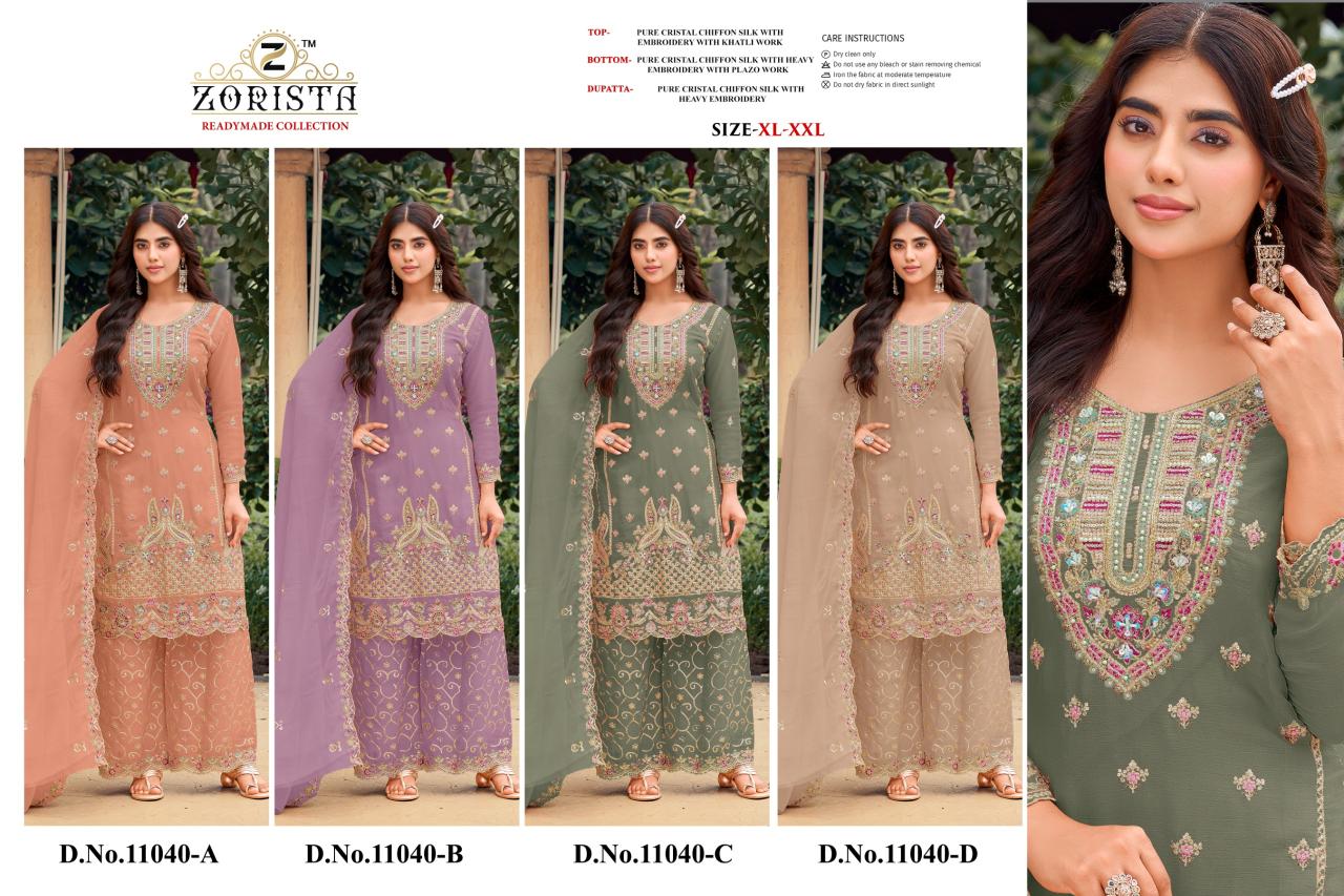 Zorista 11040 catalog wholesale pakistani designer suits in delhi