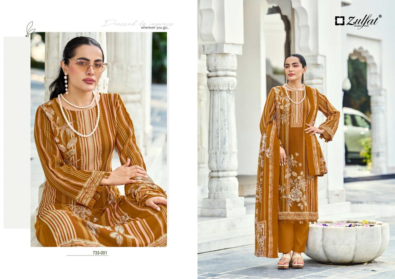 Zulfat Kohinoor catalog wholesale pashmina dress material