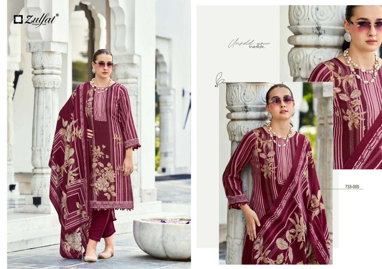 Zulfat Kohinoor catalog wholesale pashmina dress material