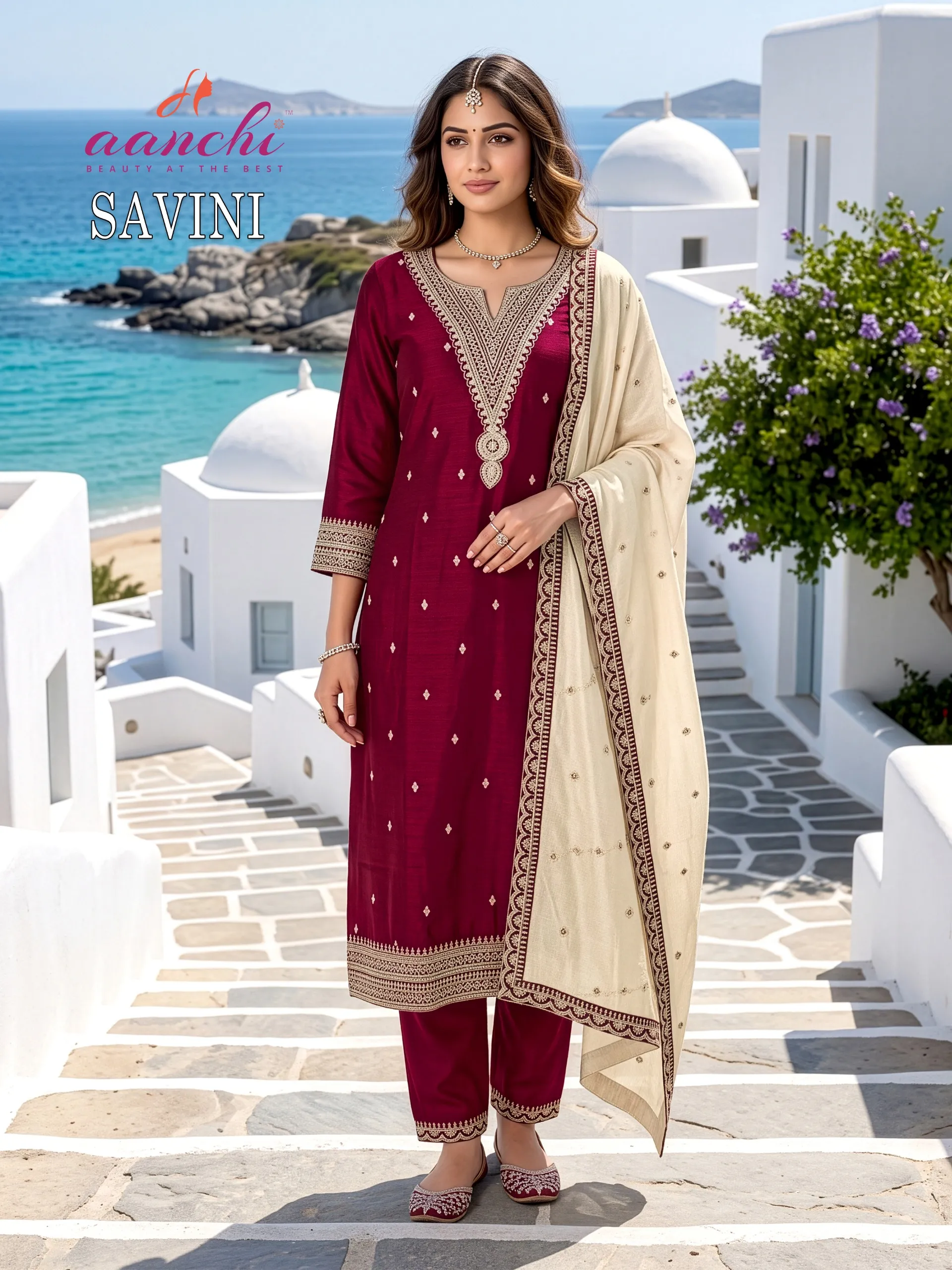 Aanchi Savini catalog parti wear kurties wholesale