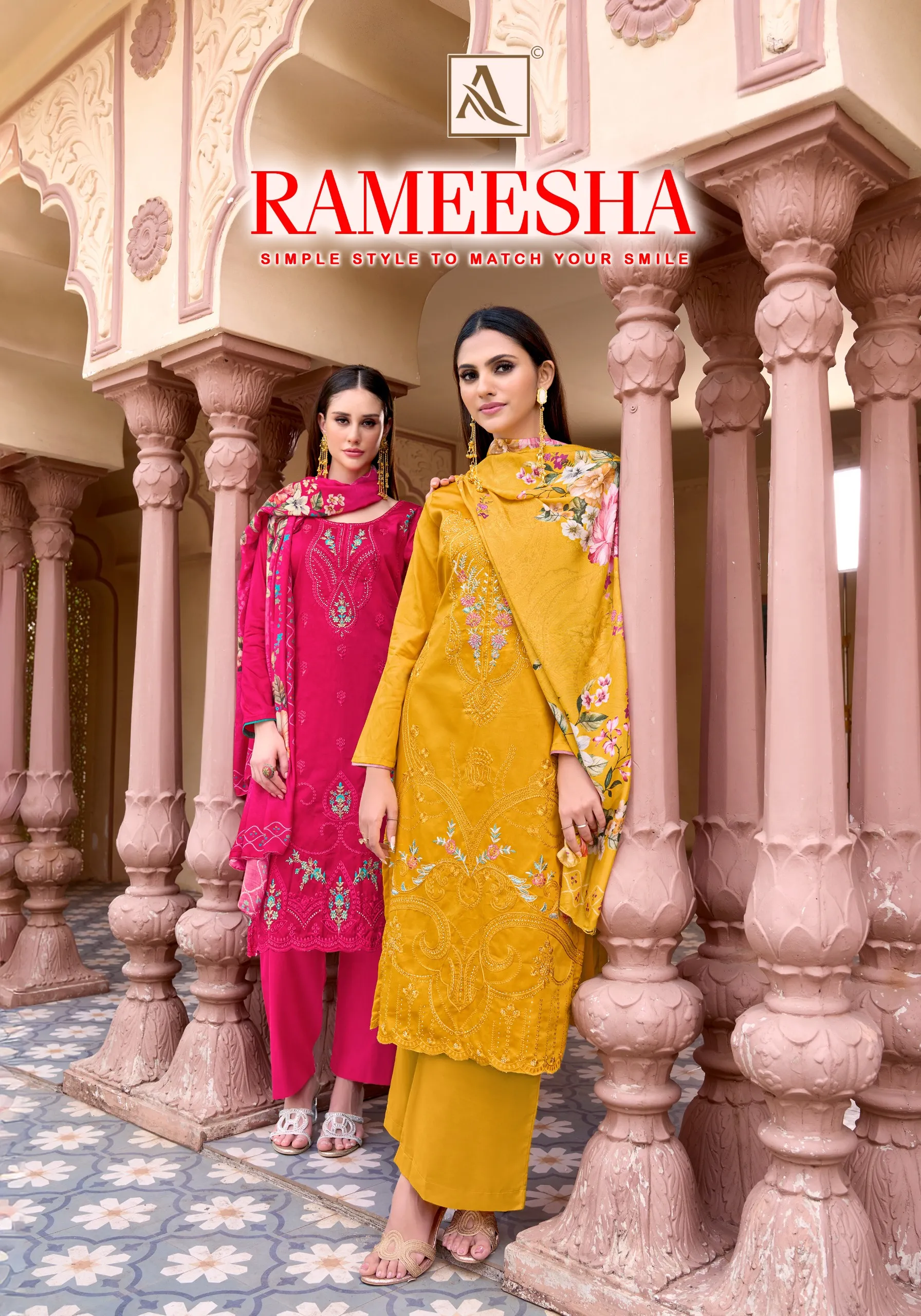 Alok Rameesha catalog wholesale ladies dress material suppliers in vadodara