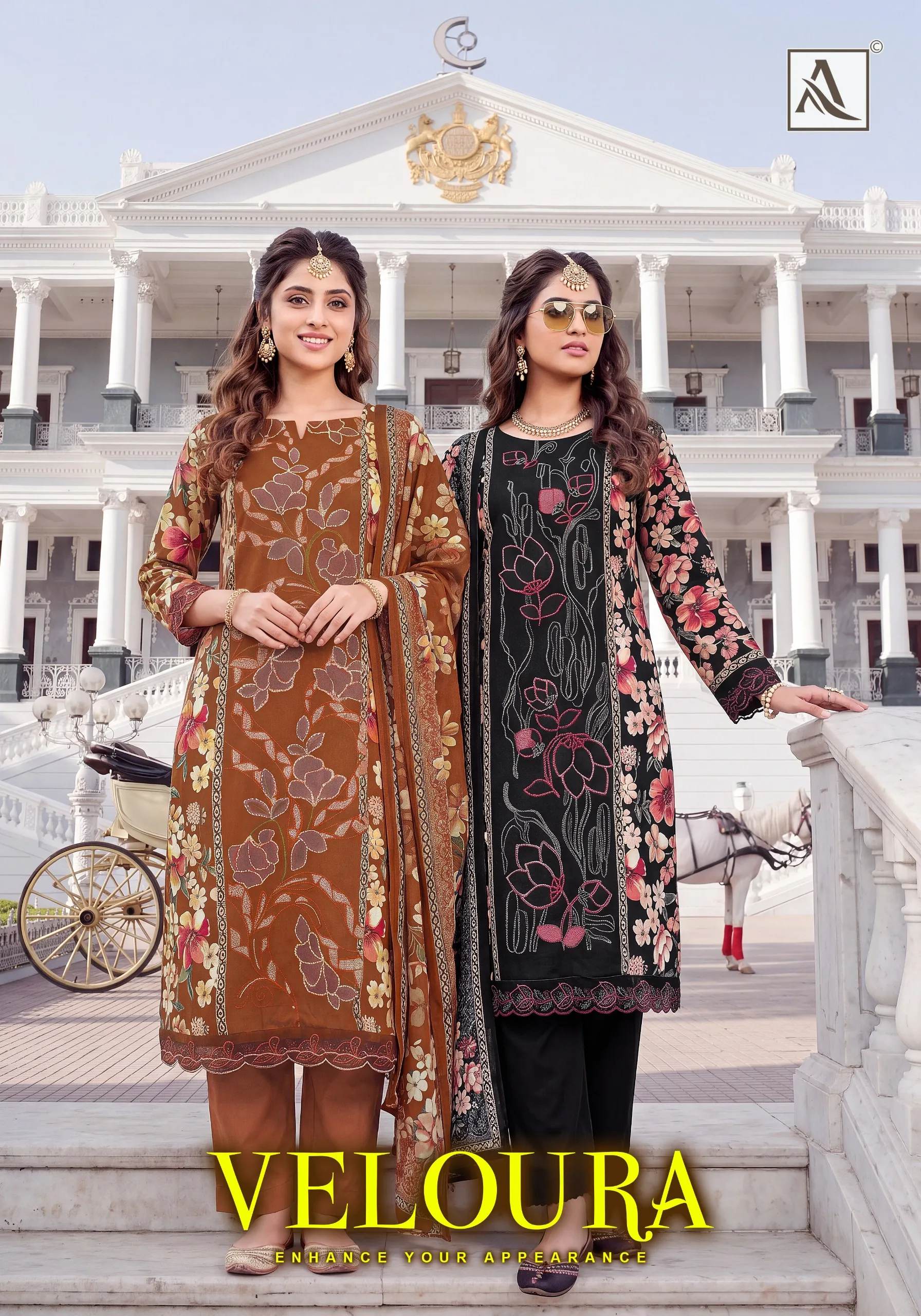 Alok Veloura Catalog wholesale partywear unstitched dress material
