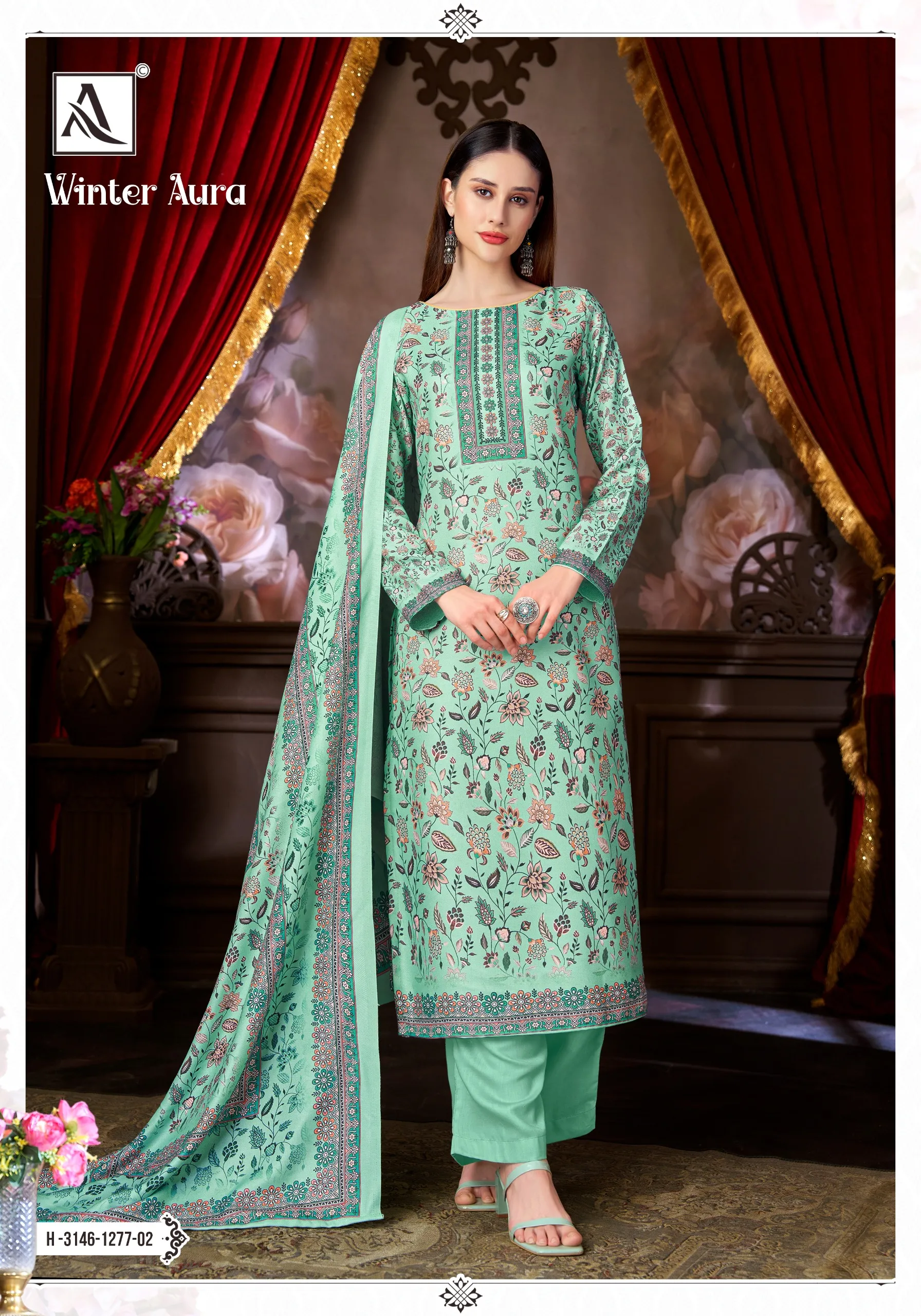 Alok Winter Aura catalog wholesale dress materials online india